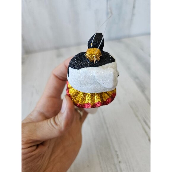 Dept 56 dog spiral icicle ornament glitter puppy bulldog jester Xmas tree - Picture 7 of 9